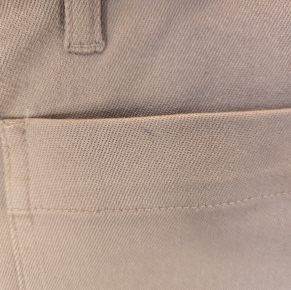 Reiss Patch Pockets Flare Pants Sz 12 Stretch Twill High Rise Tan - Picture 5 of 12